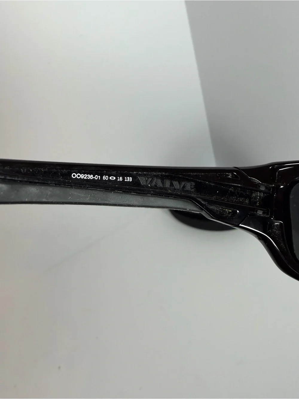 Oakley Valve Polished Black Frame Sunglasses with Prescription READ